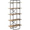 vidaXL Libreria 5 livelli 80 x 35 x 175,5 cm PB Rovere Artigianale