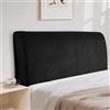 CYCMACO Velluto Copri Testata Letto Universale 150cm, Nero | Elasticizzato Copertura Per Testiera Del Letto, Universale, Tinta Unita, Lavabile, Per Letti Singoli Matrimoniali