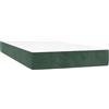 Générique Materasso a molle insacchettate 100 x 210 cm, verde scuro | Morbido tessuto vellutato, schiuma confortevole, supporto medio fermo, ideale per la schiena