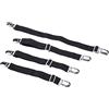 Andux Zone 4pcs/Set Bed Sheet Clip Lenzuola Ferma Materasso Lenzuolo Pinze Fissaggio Foglio Cinturino Cinghie Fastener, Mantenere Tutti i Fogli Liscio, Stretto su Qualsiasi Letto CDJ-02 Nero