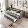 Aneutr Divano Letto 90/180 x 200 cm, Letto estraibile stessa altezza, Lettos con letto estraibile, Divano lettO matrimoniale, con Rete a doghe, velluto (Grigio, 90/180x200cm)