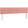 GHVBNMF Testiera per letto rosa, 180 x 7 x 78/88 cm, in velluto, regolabile | Morbido schienale imbottito in velluto rosa per camera da letto con gambe in legno stabili e altezza variabile.