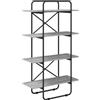 vidaXL Libreria 4 livelli 80 x 35 x 140 cm PB Sonoma grigio