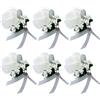 Uposao 6 Pezzi Fiore all'occhiello da Sposa, Fiore di Seta di Simulazione Uomo Fiore all'occhiello da Sposa Rosa Fiore all'occhiello Risvolto Fiore per la Celebrazione del Matrimonio riunione annuale