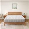 TEENO Materasso 140 x 190 Molle Insacchettate, Altezza 20 cm, Supporto Perfetto, Ergomico，Confortevole e Traspirante, Antiacaro, Anallergico e Antibatterico Materasso a una piazza e mezza