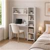 Dmora Kismayo - Scrivania 5 Ripiani, 6 Vani: 113.2x40x141.8h cm, Bianco