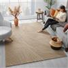 VIMODA Tappeto per soggiorno e camera da letto, corridoio, cucina a pelo corto, design boho, tinta unita, effetto alto, moderno, 3D, morbido, colore: tortora, dimensioni: 160 x 230 cm