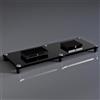 YOWLLXOF Mobile stereo, supporto rack audio per componenti HiFi e console da gioco | Acciaio resistente, supporto audio stabile, archiviazione multimediale moderna, organizzatore home theater(A,1 Tier)