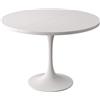 TWSOUL Tavolo da pranzo rotondo allungabile 100 - 130 cm per 6 - 8 persone, tavolo da cucina con piano regolabile e base stabile a colonna, salvaspazio, superficie in legno di facile manutenzione