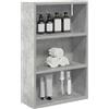 vidaXL Armadio da bagno a muro Grigio Cemento 40 x 16 x 62,5 cm