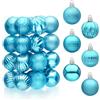 JOIEDOMI Set di 24 palline di Natale blu confetto, 4,1 cm, piccole decorazioni infrangibili per albero di Natale, decorazioni natalizie da appendere per ghirlande, feste, matrimoni, decorazioni per