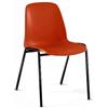 KARISMA - Selena A, Sedia in Plastica Casa/Ufficio/Attesa/Scuola/Bar, Rosso Mattone