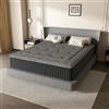 DEWINNER Materasso 160 x 200 x 30 cm, materasso ibrido a molle | Supporto in schiuma memory foam, durezza media, 7 zone di comfort, supporto perfetto, bordi rinforzati, certificato Oeko-Tex