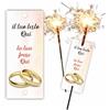 Mr Pubblicità - n.100 Cartoncino Etichette Stelline Scintille Matrimonio Personalizzati - Decorazioni Nozze, Sposi, Anniversario, Compleanno, Feste - Aggiungi Nomi e Frase a Scelta (Modello 2)