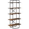 vidaXL Libreria 5 livelli 80 x 35 x 175,5 cm PB Rovere Fumo