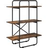vidaXL Libreria 3 livelli 80 x 35 x 105 cm PB Rovere Fumo