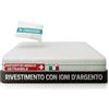 Francegaglia ® Materasso Memory Foam - H23 cm - 80x190 - Memory Massaggiante 5 cm - Tessuto Silver Ioni d'Argento - 7 Zone Differenziate - Made in Italy - Cuscini Inclusi - Dispositivo Medico