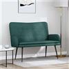 Traylux Divano a 2 posti, verde scuro, 115 x 61 x 87 cm, tessuto con gambe in acciaio verniciato a polvere, comoda seduta per soggiorno, camera degli ospiti o ufficio, struttura robusta, design