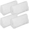TINEASUR Fogli in Plastico Bianco 4 Pezzi 18cm per Borse Fai | Superficie Liscia, Fori Ordinati, per Ricamo e Uncinetto Creativo, Adatta a Segnalibri e Lavori Manuali