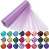 Trimming Shop Organza Rotolo Neve Puro Brillantini Tessuto 25m X 29cm per Matrimonio Venue, Sedia Fiocco, Runner da Tavolo, Natale Evento, Festa Decorazione, Viola