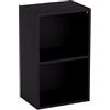 Vida Designs Oxford 2 Ripiano Cubo Libreria, Moderno Space-Saving Mobile contenitore for Soggiorno, Camera da letto or Ufficio, Autoportante Esposizione Shelf, H54xW32xD24cm (Nero)