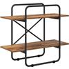 vidaXL Libreria 2 livelli 80 x 35 x 70 cm PB Legno di quercia