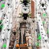 BRIACICELL Decorazione di Halloween Decorazione a ragnatela, 1000+ metri quadrati di ragnatela elasticizzata con 70 pezzi di ragni finti （con 4 grandi ragni dipinti + 13 luminosi + 53 ragni finti neri）