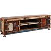 MASSIVMOEBEL24.DE FREEZY #32 Mobile TV in legno riciclato - laccato/multicolorato 180x45x42