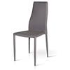 Liberoshopping Sedia da sala da pranzo in ecopelle imbottita CLOE con gambe rivestite grigia SET 6 Pezzi
