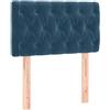GHVBNMF Testiera per letto in velluto blu scuro, 80 x 7 x 78/88 cm | Testiera in morbido velluto blu scuro per camera da letto, regolabile in altezza con gambe in legno robuste per il massimo