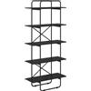 vidaXL Libreria 5 livelli 60 x 35 x 175,5 cm PB Rovere Nero