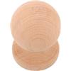NULYLU Pomolo in Legno Rustico Non Verniciato, Beige, per Scale e Lampade | Compatibile Paralumi e Montanti, Decorazione Classica Vintage, Verniciabile o Mordenzabile, Uso Casa