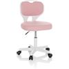 HJH Office Sedia da ufficio per bambini KIDDY TOP W Sedia girevole in tessuto, cresce con te, Rosa, 736425