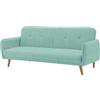 AVANTI TRENDSTORE Divano Funzione Letto 2 Posti Pedros in Microfibra, Menta, 188 x 80 x 85 cm