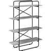 vidaXL Libreria 4 livelli 100 x 35 x 140 cm PB Sonoma grigio