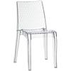 Grandsoleil Upon Hypnotic - Sedia impilabile in policarbonato trasparente, 54 x 50 x 84 cm, colore: bianco