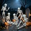 KUKUTrue® 5 Scheletri Halloween Snodabili 40cm Appendibili | Decorazioni Halloween, Scheletro Realistico Snodabile per Festa Interni Esterni Casa Infestata Giardino