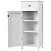 Generic Mobiletto da Bagno con Cassetto ed Anta, 35 x 30 x 87cm (Bianco) | Armadietto Bagno Salvaspazio con Ripiani Regolabili a 7 Livelli, Multiuso ed Antiribaltamento, per Ingresso e Soggiorno