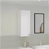 haaus Armadietto da bagno Zaria, montaggio a parete, 1 anta, bianco lucido, MDF, larghezza 30 x profondità 22 x altezza 72 cm