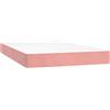 Générique Materasso a molle insacchettate, 120 x 220 cm, colore: Rosa | Morbido tessuto vellutato, schiuma confortevole, supporto medio-duro, per schiena e pancia