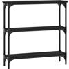 imasay Tavolino Consolle Nero 75x22,5x75 cm in Legno Multistrato Robusto e durevole
