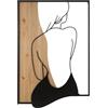 Mauro Ferretti Pannello da Muro Beauty Ferro E Wood 60X2X90