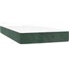Générique Materasso a molle insacchettate 90 x 190 x 20 cm, verde scuro | Velluto morbido, schiuma confortevole, supporto medio duro, ideale per la schiena