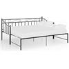 imasay Telaio Divano Letto Estraibile Nero in Metallo，Nero,206.5 x 185 x 89.5 cm ，23.7kg