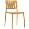 Rebecca Mobili Sedia Salvaspazio, Sedia Moderna, Giallo Senape, Polipropilene, Impilabile, Robusta, per Giardino o Casa - Misure HxLxP: 82 x 42 x 53 cm - Art. RE7194V7