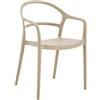 Rebecca Mobili Sedia Salvaspazio, Sedia da Esterno, Tortora, Polipropilene, Impilabile, Stile Moderno, per Interno o Giardino - Misure HxLxP: 81 x 57 x 51,5 cm - Art. RE7193V4