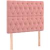 GHVBNMF Testiera in velluto rosa, 100 x 7 x 118/128 cm, per telaio del | Testiera regolabile in altezza in velluto rosa con imbottitura in schiuma e gambe in legno per una camera da letto elegante.