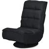 GIANTEX Sedia Imbottita da Pavimento, Reclinabile a 5 Livelli, Schienale Pieghevole, Base Girevole, Portata di 120 kg, Postazione da Relax/Lavoro/Gaming, 59x75x83 cm, 4 Colori Disponibili