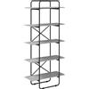 vidaXL Libreria 5 livelli 60 x 35 x 175,5 cm PB Sonoma grigio
