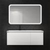 doporro Set Mobile Sottolavabo Sospeso 120 cm con Lavabo e Specchio LED | Bianco Lucido, Lavabo Bianco, Specchio 120x70 cm, Santa Y054 Colossum3603-1200 Nova-02